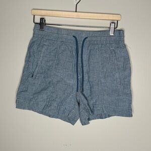Athelta retreat blue linen shorts